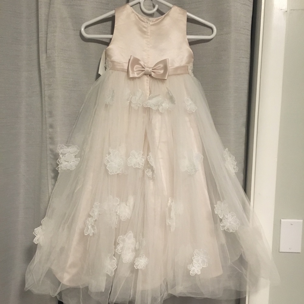 Joan Calabrese Satin & Tulle Long Gown